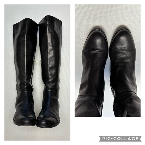 Jimmy Choo Suede and Vachetta Leather Boots Black Size 40 EUC - Picture 4 of 16